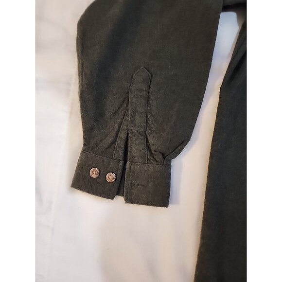 Field & Stream Adult Thick Flannel Shirt Olive Green Mens XL Outdoor - Picture 4 of 5